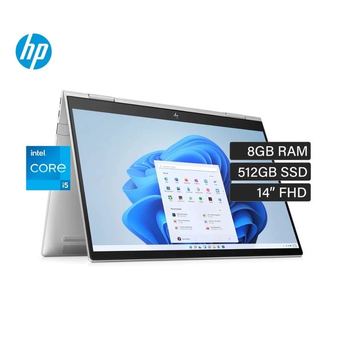 HP Pavilion 14 X360 2-in-1 Laptop 14-ek1017od (2023) 14.0”Inch FHD Touchscreen, Intel® Core™ i5-1335U, 13th Gen, 8GB DDR4 RAM, 512GB M.2 SSD, Fingerprints Reader, Windows 11 Home