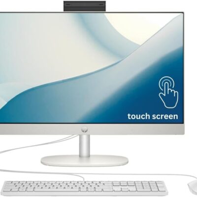  HP All-in-One Desktop 24-Cr0113d 24" FHD Touchscreen , 13th Generation Intel Core i7-1355U processor| 3.7GHz up to 5.0GHz, 16GB DDR4 RAM, 512GB M.2 SSD, Windows 11 Home (Shell White)