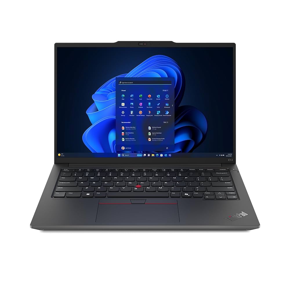 Lenovo ThinkPad E14 Gen 6, (2024) 14-Inch WUXGA (1920 x 1200) – Latest 14th Gen Intel® Core™ Ultra 7-155U Processor– 16GB DDR5 RAM, 1TB M.2 SSD, Backlit Keyboard, Fingerprints Reader, Windows 11 Pro
