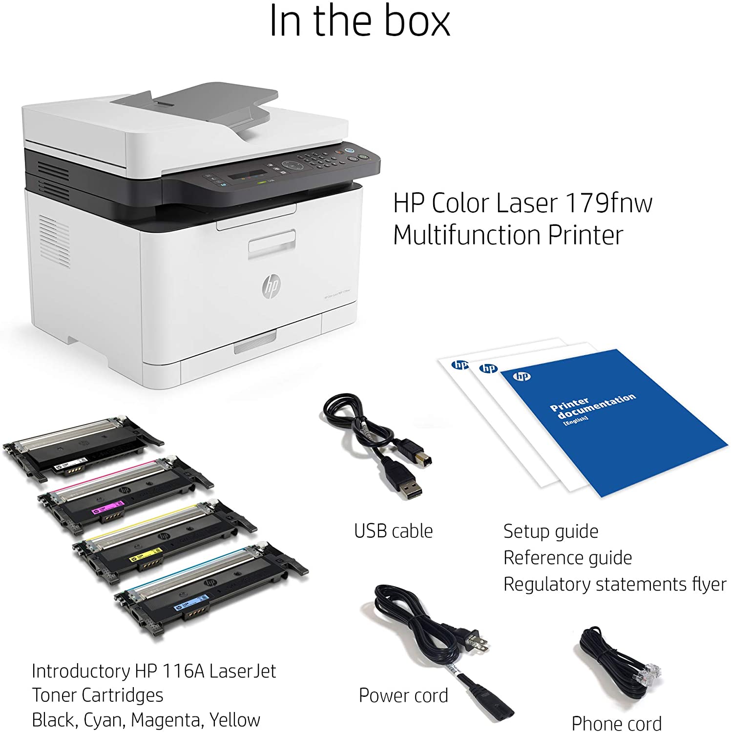 HP Color LaserJet 179fnw (Wireless, Print, Scan, Copy, Fax, Network) Up to 18 ppm black and 4 ppm colour