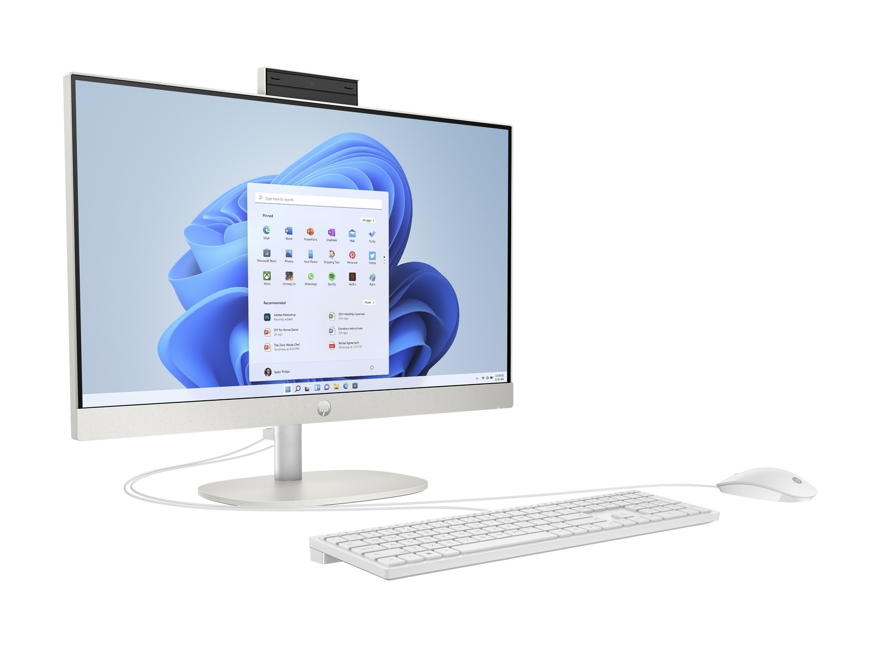 HP All-in-One Desktop 22-dg0019d, Intel® Celeron Processor N100 (2.1GHz up to 3.4GHz), 8GB DDR5 RAM, 512GB M.2 SSD, 21.5" FHD Display, Windows 11 Home - Image 4