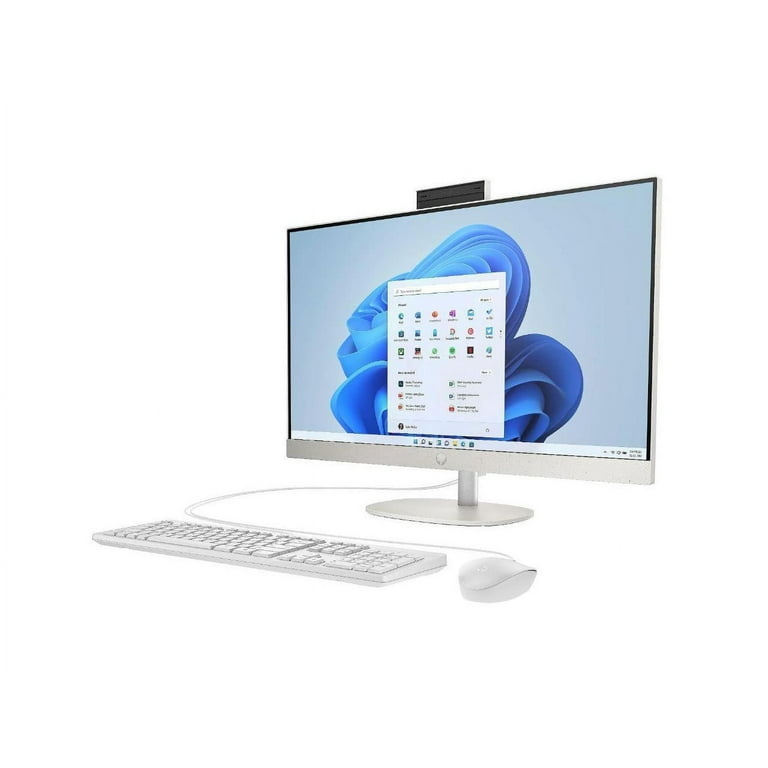 HP All-in-One Desktop 22-dg0012nh (2024 Model) Intel® Core™ i3-N300 14th Gen, 2.1GHz up to 3.8GHz, 8GB DDR5 RAM, 512GB M.2 SSD, 22"-Inch FHD (1920 x 1080), HP 125 USB White Wired Keyboard & Mouse, Windows 11 Home
