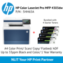 HP Color LaserJet Pro MFP 4303dw All-in-One Printer (Wireless, Prints, Scan, Copy, Duplex) - (5HH65A) (Compatible with HP 230A Toner Cartridge)