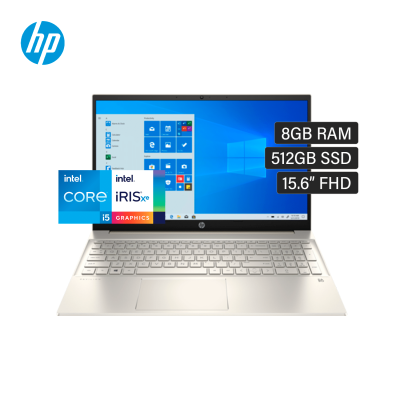 HP Pavilion 15-eg0050wm, (2021 Model) 15.6" FHD Touchscreen, Intel® Core™ i5-1135G7, 11th Gen,  (2.4GHz up to 4.2GHz, 8GB DDR4 RAM, 512GB M.2 SSD, Backlite Keyboard, Lunar Gold, Windows 11 Home