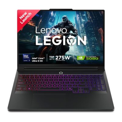 Lenovo Legion Pro 7i 16IAX10H, 16″ WQXGA 240Hz, Intel Core Ultra 9 275HX, 15th Gen, 32GB DDR5 RAM, 1TB Gen4 M.2 SSD, NVIDIA GeForce RTX 5080, 16GB GDDR7 Graphics, RGB Backlit Keyboard, Windows 11 Pro