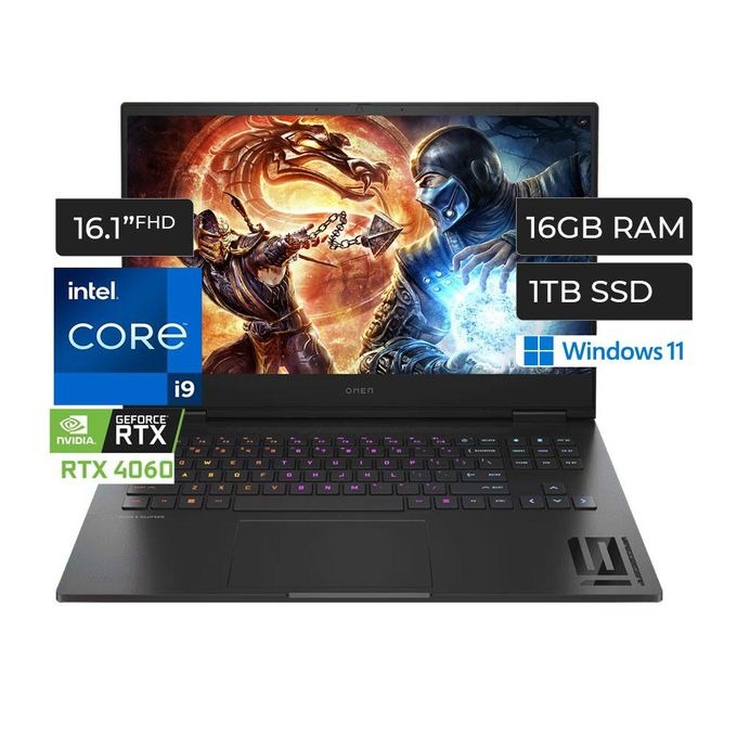 HP OMEN 16-wf0083dx (2023 Model) 16.1" (1920 x 1080)FHD 165Hz, Intel Core i9-13900HX, 13th Gen, 2.1GHz up to 5.1 GHz, 16GB DDR5 RAM, 1TB M.2 SSD, GeForce RTX 4060 8GB DDR6) RGB Backlit Keyboard, Windows 11 Home 