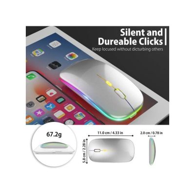 Rechargeable 2.4GHz Ultra-Thin Wireless /Bluetooth Mouse