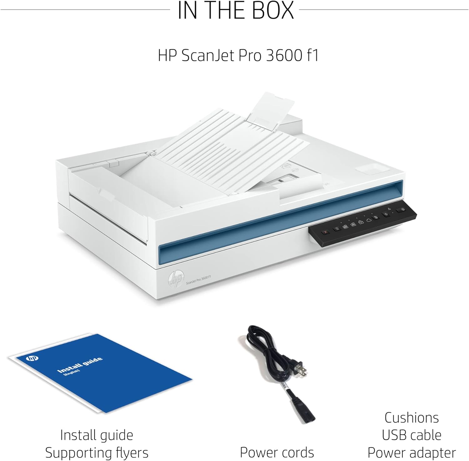 HP ScanJet Pro 3600 F1, Fast 2-Sided scanning and auto Document Feeder