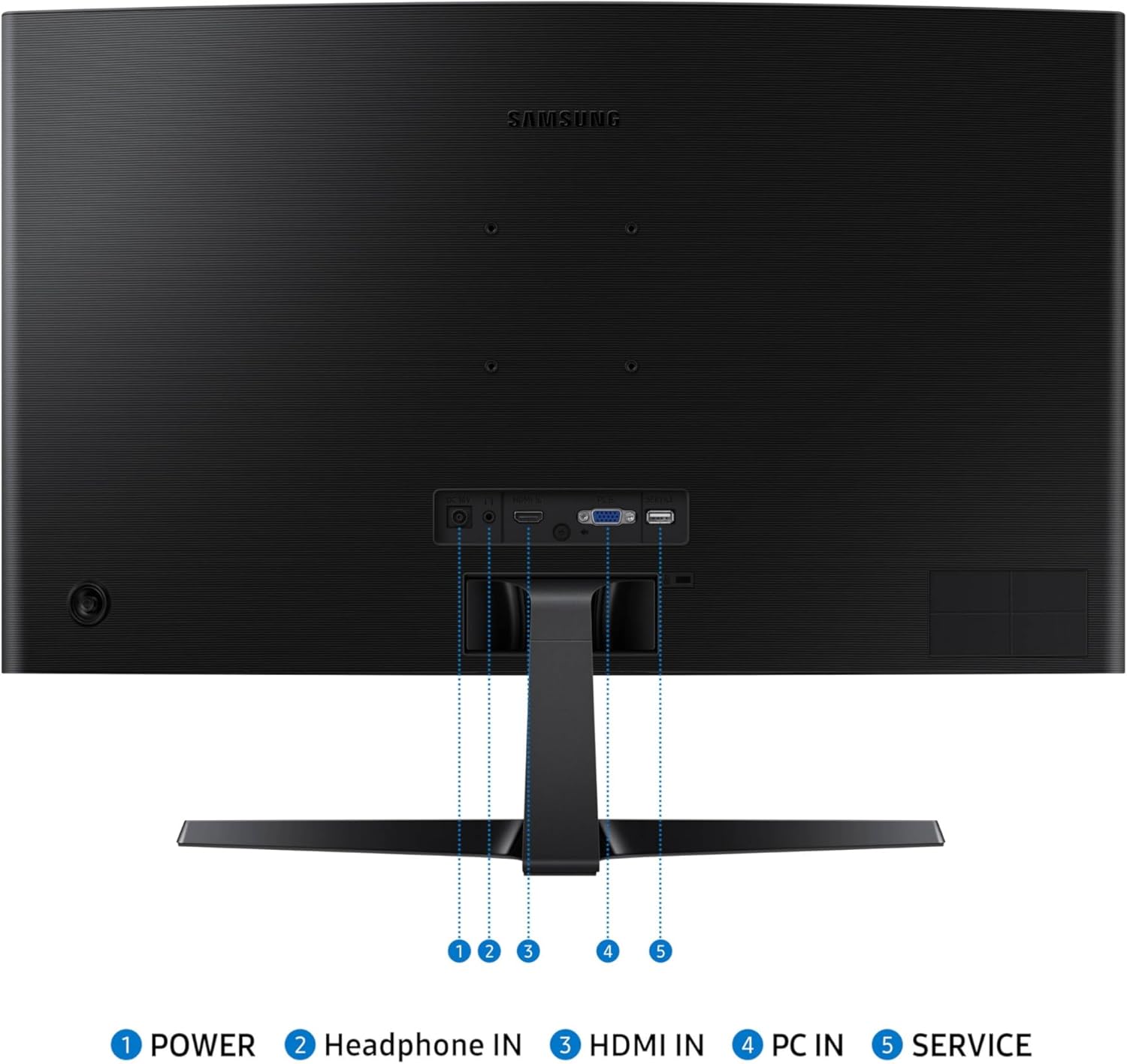 Samsung 27" Essential S3 (S36GD) Series FHD 1800R Curved Computer Monitor, 100Hz, Game Mode, Advanced Eye Comfort, HDMI and D-sub Ports - Image 2