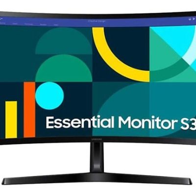 Samsung 27" Essential S3 (S36GD) Series FHD 1800R Curved Computer Monitor, 100Hz, Game Mode, Advanced Eye Comfort, HDMI and D-sub Ports