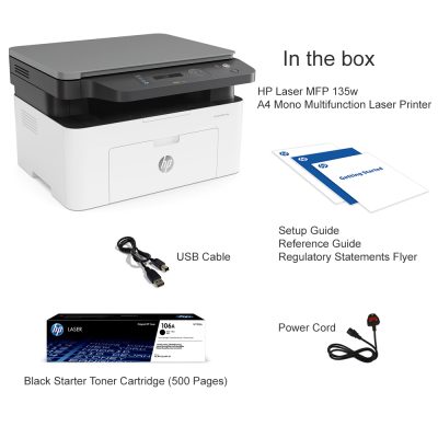 HP LaserJet Pro MFP M135w (Wireless, Print, Scan and Copy,107A Toner) - Black & White