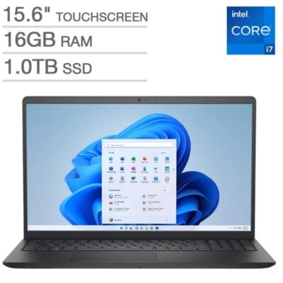 Dell 15 DC1525, 15.6-Inch Touchscreen Display, Intel Core i7-1355U, 13th Gen, 16GB DDR4 RAM, 1TB M.2 SSD, Backlit Keyboard, Windows 11 Home