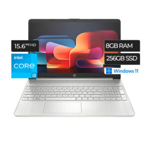 HP Notebook 15-dy5131wm (2022 Model) 15.6? FHD Laptop, 12th Gen Intel Core i3-1215U, 8GB DDR4 RAM, 256GB M.2 SSD, Silver, Fingerprint Reader, Windows 11 Home